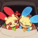 Cute, artist_wamudraws, interior,2 boys,side by side, cab s-3106808032