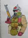 21928 - anime art drawing gas_mask gun hammer_and_sickle red_star star vest