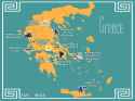 Map of Mythological Places in Greece