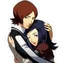 artist_nakatani nio, amano maya, suou tatsuya, persona 2, hugging, {{best qualit s-3973495527