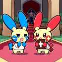 2 boys, {Digital ink, thick outlines, cute, Chibi,}, detailed background, cathe s-3593140665