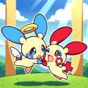 2 boys, {Digital ink, thick outlines, cute, Chibi}, detailed background, grass, s-2086487772