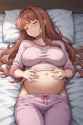 Pregnant Moni sleep