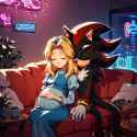 01331-autismmixSDXL_autismmixPony-maria robotnik shadow the hedgehog couple thick neon