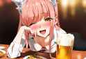 highres,1girl,medb (fate, artist_yd (orange maru), pov across table, beer, drunk s-3992605938