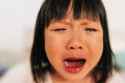 crying little asian girl