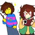 gravitytale Chara and Frisk