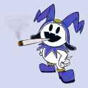 Jack Frost smoking a blunt