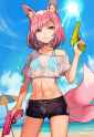 artist_hungry clicker, artist_ shugao, outside, full body, beach, beach parasol, s-3755387375