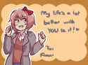 Valentines Sayori card