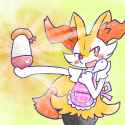 braixen cooks shrimp