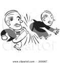 209987-Royalty-Free-RF-Clipart-Illustration-Of-A-Retro-Black-And-White-Businessman-Kicking-Another-In-The-Butt