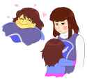 Frisk Hugs Chara Boobies