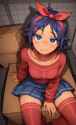 short hair and smug