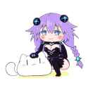 Purple Heart petting an UMA[sound=files.catbox.moe%2Fmmcm1q.mp3]