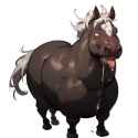 kunaboto, gross fat horse, animal, no humans, stupid messy animal, pervert, dumb s-3314200590