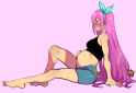 1girl, {{aubrey (faraway) (omori), omori}}, teenager, young, skinny, pregnant, b s-3785934437
