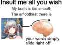 Smooth brain insult
