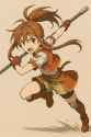 Leaping Warrior in Dynamic Motion