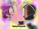Onpu handshakes with a fan