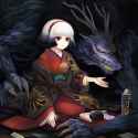 _highres, 1girl, sen no rikyu (fate) (gradient hair (white hair, black hair),sho s-373489021