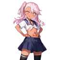 _highres, 1girl, chloe von einzbern, artist_minaba hideo, cowboy shot, amesuku g s-1227161096