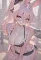 1girl, fur dataset, furry, furry female, rabbit girl, rabbit ears, pink fur, pin s-1251831081