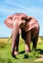 background dataset, elephant, the elephant is painted pink s-2018059224