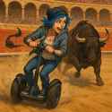 Chased by the Bull in the Arena