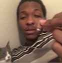 cat smoking weed with nigga