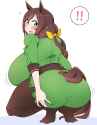 debesophantom mysterious uma musume tokino minoru who is wearing tazuna&#039;s outfit