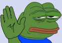 disgusted frog hand