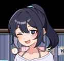 cute and innocent girl wink
