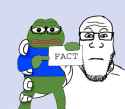 chud holding up a frog pointing at a fact