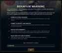 behavior warningg