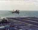 F-4B of VF-14 &#039;Top Hatters&#039; landing on USS John F. Kennedy (CVA-67), 9 Dec 1968