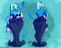 blue diamond squig