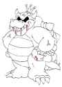 evil fucked up version of king koopa