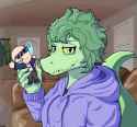 Olivia and her Inco plushie