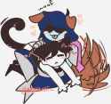 Dog Kris &amp; Cat Omori @Mechwolf_