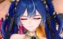 iuno eyes closed smug content wuwa