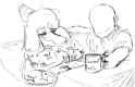 snoot game anon x Lucy in the morning