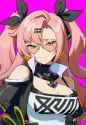 1girl, solo, smirk, Nicole demara, zenless zone zero, official art, face focus, s-798536286