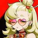 1girl, solo, piper wheel, zenless zone zero, official art, face focus, heart sha s-3037225928