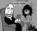 dess shows her grandpa a meme