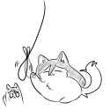 Mari Cat Blob Plays With String @potacyan_0413
