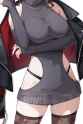Sakura hip vents sweater dress