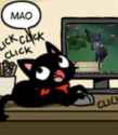 gamer cat pfp playing runescape combat v