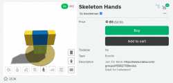 Screenshot Skeleton Hands - Roblox