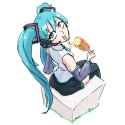 Migu-Eating-CornDog